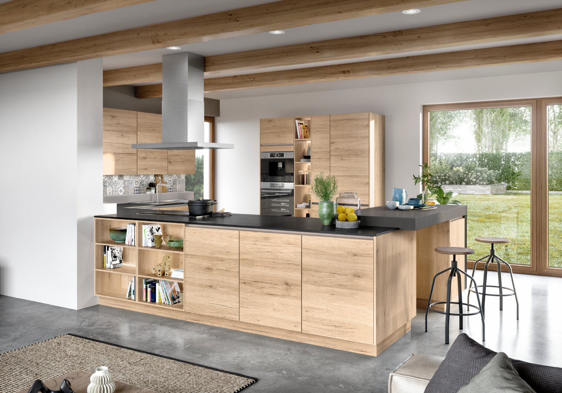 Nobilia Light Wood Handleless Kitchen 2 | Lead Wolf, Peterborough